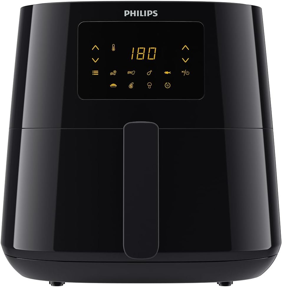 Philips Airfryer Serie 3000 XL, 6.2L (1.2Kg), Freidora De Aire con función 14 en 1, 90% Menos de grasa,Tecnología Rapid Air, Pantalla Digital con 7 preajustes, HomeID App (HD9270/90)